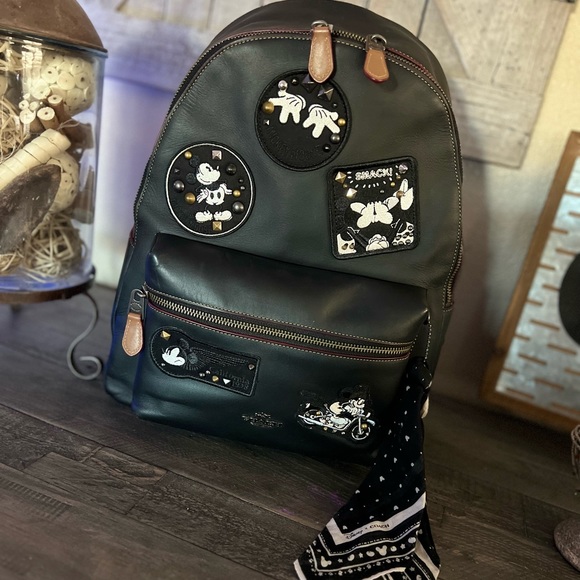 Super Rare!! Coach X Disney Mickey Mouse Patches Backpack - Picture 3 of 11